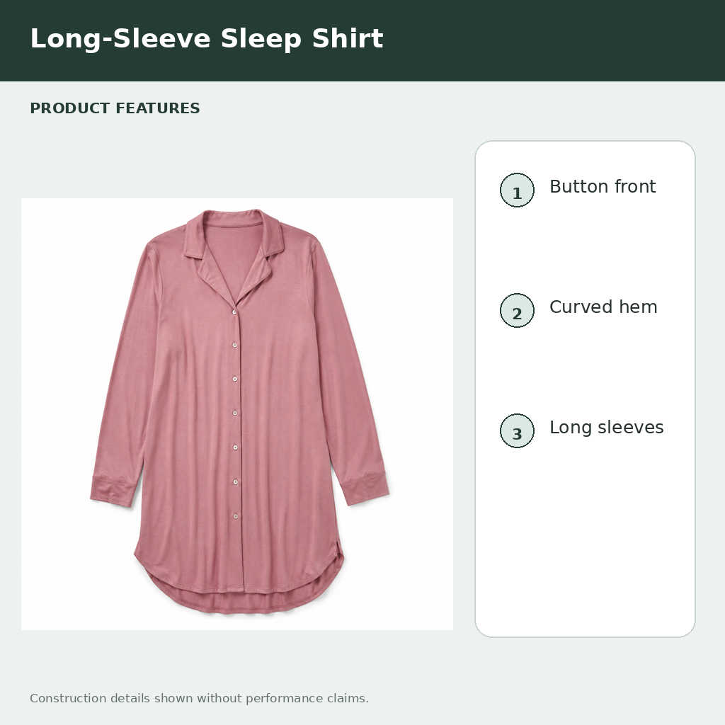 Long-Sleeve Sleep Shirt